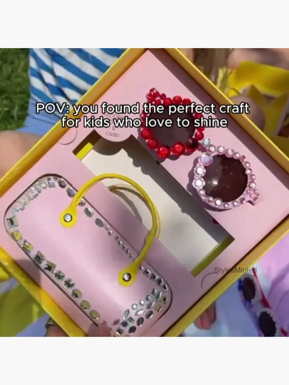 Kids Craft Sunglasses with Gem Stickers and Case